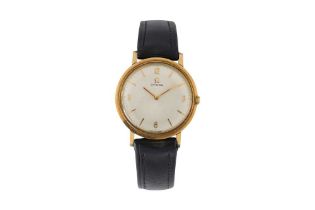 A GENTS VINTAGE 9CT GOLD OMEGA DRESS WATCH