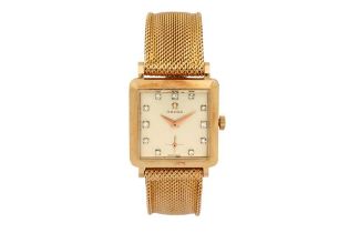 A GENTS 18CT GOLD OMEGA BRACELET WATCH