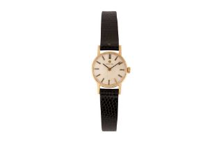 A LADIES 9K GOLD OMEGA WRISTWATCH