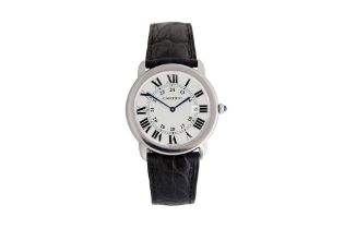 A GENTS CARTIER RONDE SOLO DRESS WATCH