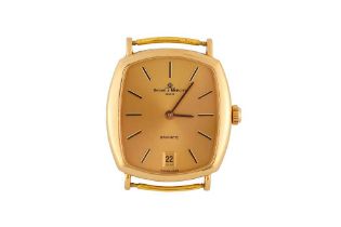 A GENTS 18K GOLD BAUME & MERCIER