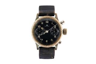 WWII ERA TUTIMA GLASHUTTE PILOTS CHRONOGRAPH WRISTWATCH