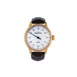 MEISTERSINGER. MEN'S MANUAL 18K ROSE GOLD WRISTWATCH