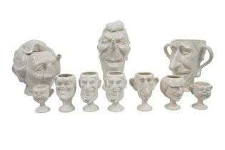 A GROUP OF LUCK AND FLAW SPITTING IMAGE ALONG WITH MARX BROTHERS CERAMICS