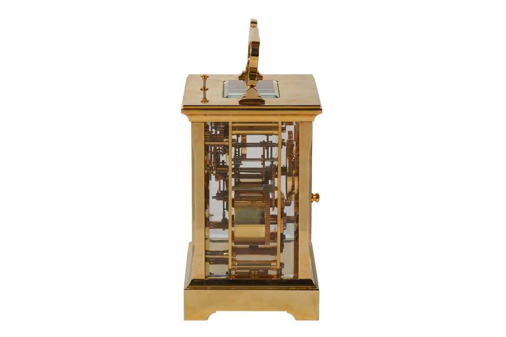 A BRASS ANGELUS REPEATER CARRIAGE CLOCK - Image 3 of 5