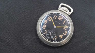 MILITARY POCKET WATCH AND FIELD BINOCULARS