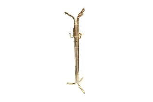 A BANCI FIRENZE BRASS HAT AND COAT STAND, ITALY 1970S