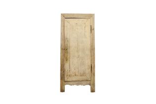 A 19TH CENTURY PROVINCIAL OAK PANELLED HALL CUPBOARD