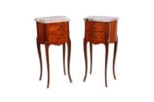 A PAIR OF FRENCH LOUIS XV STYLE BEDSIDE CABINETS