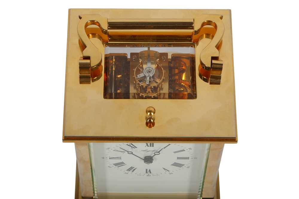 A BRASS ANGELUS REPEATER CARRIAGE CLOCK - Image 4 of 5