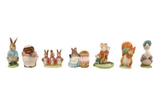 A GROUP OF BESWICK BEATRIX POTTER FIGURES