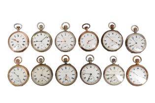 A COLLECTION OF TWELVE POCKET WATCHES