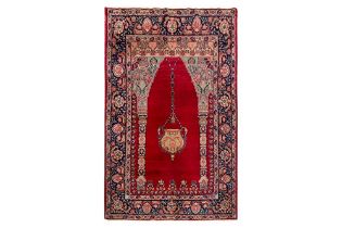 AN ANTIQUE TABRIZ PRAYER RUG, NORTH-WEST PERSIA