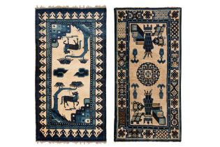 A LOT OF TWO TIBETAN RUGS