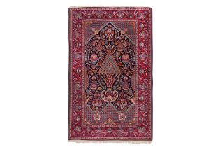 A FINE KASHAN PRAYER RUG, CENTRAL PERSIA