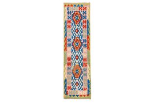 A FINE CAUCASIAN DESIGN KILIM RUNNER