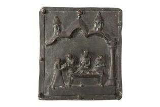 A BRONZE DOOR PANEL - 'SCENE FROM THE LIFE OF SAN ZENO'