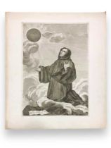 Mellan (Claude) St. Benedict in Ecstasy