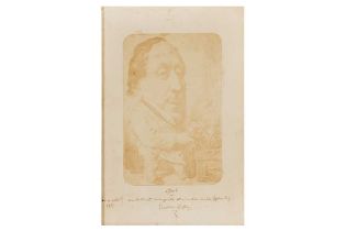 Rossini (Gioachino Antonio) A caricature signed and inscribed to the mezzo-soprano Rosine Stoltz