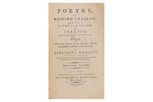 Crashaw. Poetry...with some account of the Author...by Peregrine Phillips, first ed. 1785