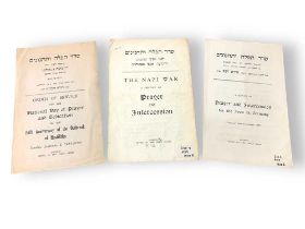 Holocaust Orders of Service.-