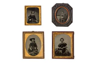 A Selection of Ambrotype Portraits with Animals c.1860s