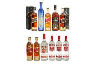 Assorted Whisky and other Spirits: Johnnie Walker, Appleton Estate Rum, etc