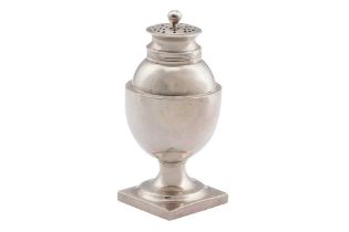 A GEORGE III STERLING SILVER PEPPER POT, LONDON 1814 PROBABLY BY HENRY NUTTING View at The Barley Mo