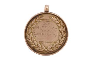 A 9CT FOOTBALL GOLD MEDAL