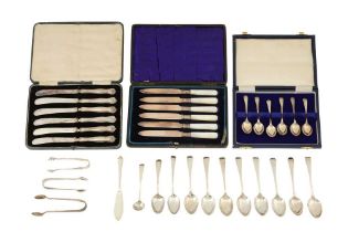 A MIXED GROUP OF STERLING SILVER FLATWARE View at The Barley Mow Centre W4 4PH, from Friday 1st Dece