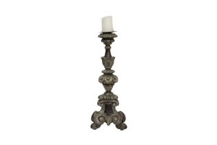 A 17TH CENTURY STYLE PRICKET CANDLESTICK