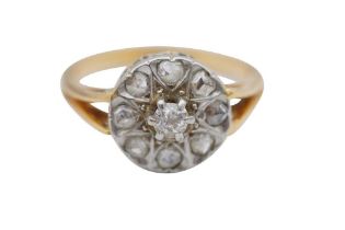 A DIAMOND CLUSTER RING