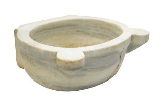 A WHITE MARBLE BASIN