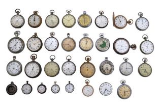 A COLLECTION OF POCKET WATCHES/PROJECT WATCHES
