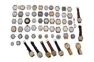 A LARGE COLLECTION OF VINTAGE WATCHES