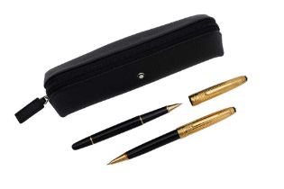 A MONTBLANC MEISTERSTUCK DOUE ROLLERBALL PEN AND MECHANICAL PENCIL