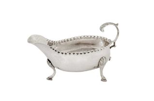 A George III sterling silver cream boat, London 1775 by IS and AN (unidentified) View at The Barley