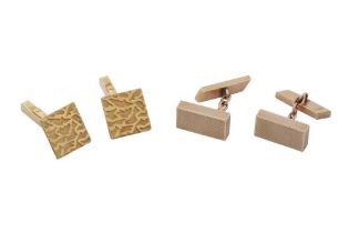TWO SETS OF 9CT GOLD CUFFLINKS
