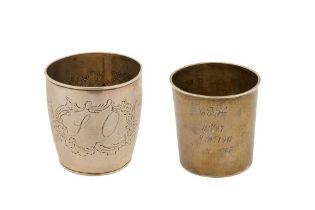 AN EARLY 19TH CENTURY SWEDISH SILVER BEAKER, PROBABLY STOCKHOLM 1824 BY U.H (?) View at The Barley M
