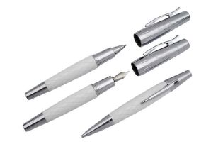 A PAIR OF FABER CASTELL E-MOTION PENS AND A MECHANICAL PENCIL