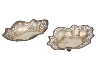 TWO GEORGE V STERLING SILVER OVAL BASKETS View at The Barley Mow Centre W4 4PH, from Friday 1st Dece