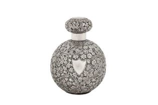 An early 20th century Anglo – Indian unmarked silver scent bottle, Kashmir circa 1900 View at The Ba