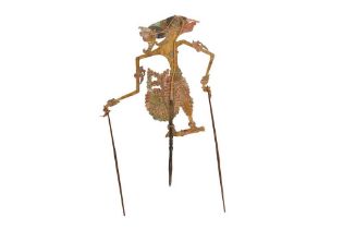 AN INDONESIAN WAYANG KULIT FIGURAL SHADOW PUPPET, LATE 19TH CENTURY