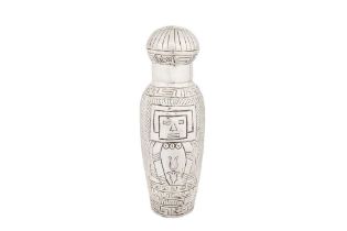 A mid to late 20th century Peruvian 900 standard silver cocktail shaker, circa 1960 by JY View at Th