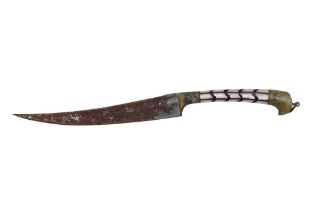 A FRUIT DAGGER WITH MOTHER-OF-PEARL-INLAID HANDLE Turkey, first half 20th century