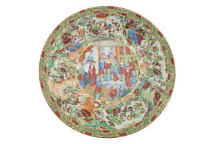 A CHINESE CANTON FAMILLE-ROSE CHARGER