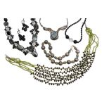 A GROUP OF COSTUME JEWELLERY