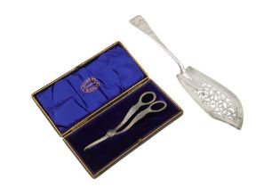 A Victorian sterling silver fish slice, London 1843 by George Adams of Chawner and Co View at The Ba