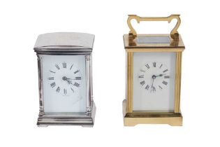 TWO FRENCH CARRIAGE CLOCKS