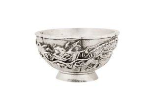 An early 20th century Japanese silver dragon bowl, Yokohama circa 1910 View at The Barley Mow Centre